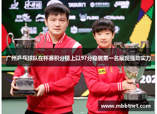 广州乒乓球队在杯赛积分榜上以97分稳居第一名展现强劲实力